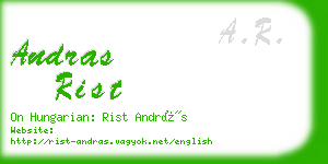 andras rist business card